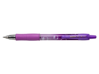 Zseléstoll, 0,32 mm, nyomógombos, PILOT "G-2 Purple Bubble", kék