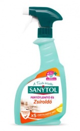 Konyhai fertőtlenítő- és zsíroldó spray, 500 ml, SANYTOL